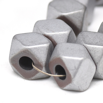 Гальванизировать немагнитных синтетический гематит бисер пряди G-T061-05C-1