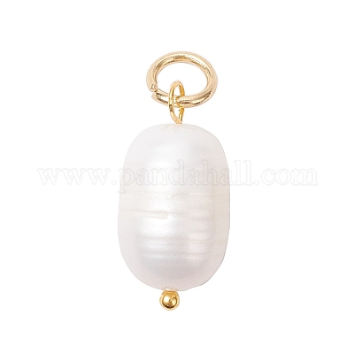 Подвески из натурального культивированного пресноводного жемчуга и риса PALLOY-JF04200-02-1