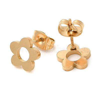 Серьги-гвоздики из нержавеющей стали 304 EJEW-I311-04B-G-1