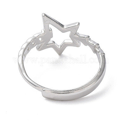 Регулируемые полые звездообразные кольца из нержавеющей стали 304 RJEW-D006-23P-1