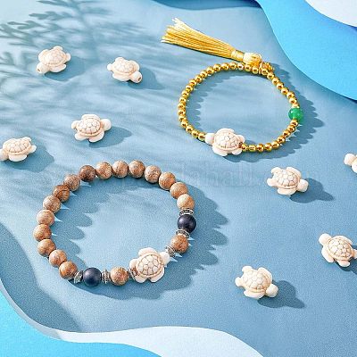 4 нити синтетических окрашенных бирюзовых бусин G-NB0003-29-1