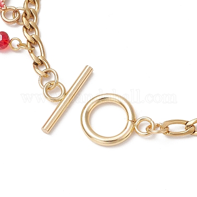 Браслеты с подвесками из эмали из сплава с рождественской тематикой BJEW-TA00651-1