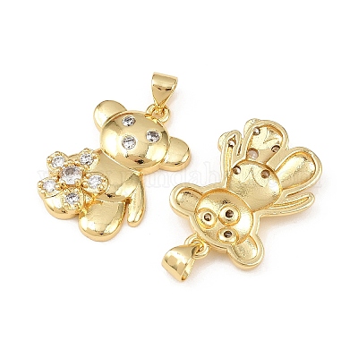 Латунные микро проложить кубического циркония подвески KK-F919-23G-1