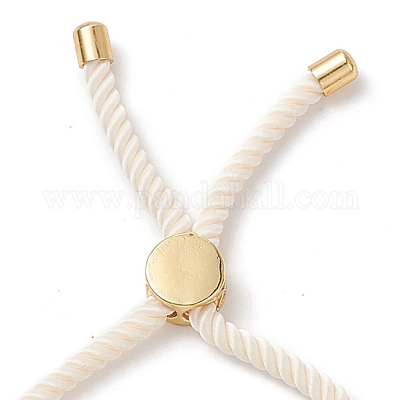 Наполовину готовые браслеты-слайдеры из скрученной миланской веревки FIND-G032-01G-09-1