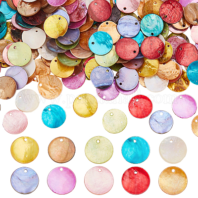 160 шт. подвески из натуральной ракушки акойя SHEL-ME0001-07-1