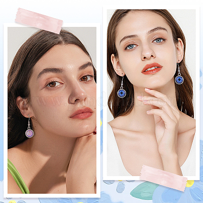 Набор для самостоятельного изготовления подвесных сережек-куполов из нержавеющей стали 304 DIY-SP0001-08A-P-1