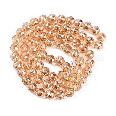 Прозрачные стеклянные бусины гальваническим пряди EGLA-N002-34C-C26-1