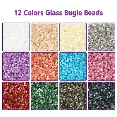 180 г двухцветных стеклярусных бусин SEED-YW0002-79-1