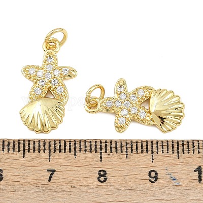 Латунные микро проложить кубического циркония подвески KK-D005-06C-G-1