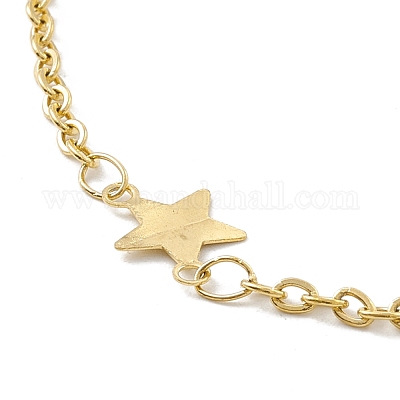 Браслет на ногу из нержавеющей стали 304 с вакуумным покрытием PVD с цепочками для женщин STAS-E001-20G-1