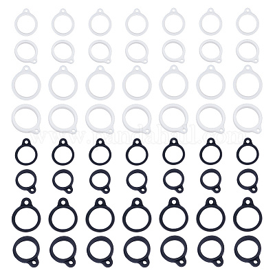 60шт. 4-х стильный силиконовый кулон SIL-CP0001-06-1