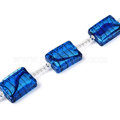 Стеклянные бусины FOIL-N029-06-1