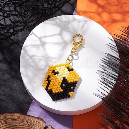 5 шт. подвеска из стеклянных бусин на Хэллоуин HJEW-MZ00343-03-1