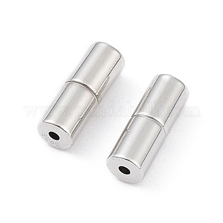 Застежки из стерлингового серебра с родиевым покрытием STER-K173-08P-1