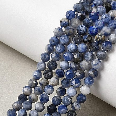 Природный содалит бисер нитей G-RM250104-E1-1
