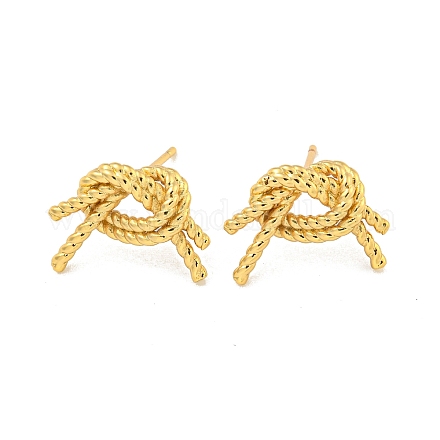 Серьги-гвоздики из латуни с реечным покрытием EJEW-C102-12G-1