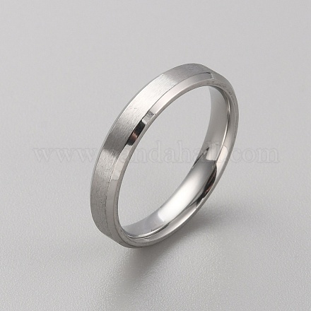 Простое кольцо из нержавеющей стали для мужчин и женщин RJEW-WH0015-06E-1