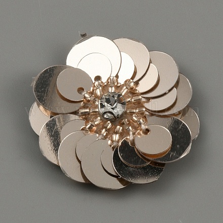 Аппликации из бисера из пвх в форме цветка/блестки DIY-WH0308-287C-1