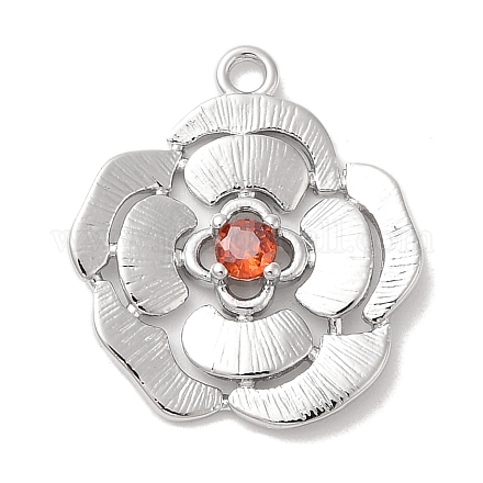 Латунь стекло кулоны KK-Z073-15P-03-1