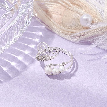 Латунные открытые кольца манжеты RJEW-JR00837-02-1