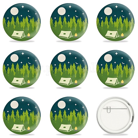 Брошь из белой жести JEWB-WH0012-007-1