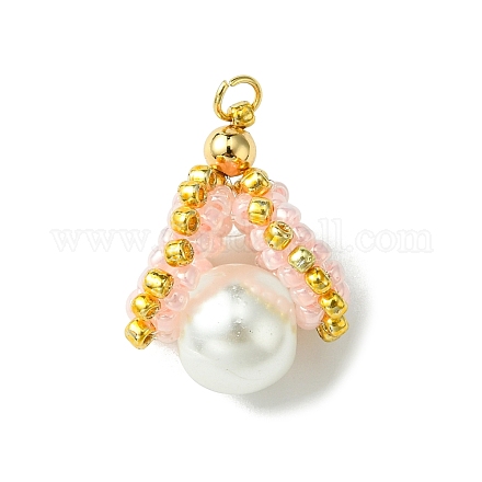 Бусины из ракушек и жемчуга стеклянные подвески PALLOY-MZ00434-01-1