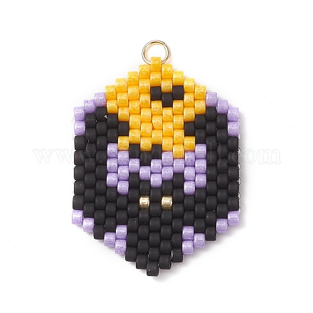 Подвески из стеклянных бусин на тему Хэллоуина PALLOY-MZ00873-01-1