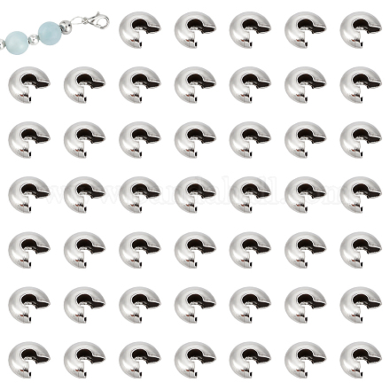 200 шт. крышки для обжимных бусин из нержавеющей стали 304 STAS-UN0055-99-1