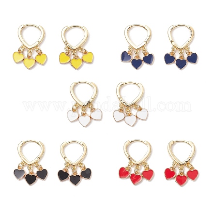 Латунные серьги обруча EJEW-JE06674-1