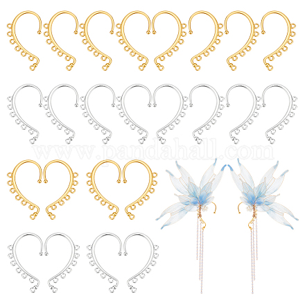 32шт 2 цвета сплава ушные манжеты выводы FIND-UN0015-92-1