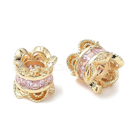 Латунные микро проложить Цирконий Европейский бисером KK-A254-26G-01-1