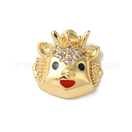 Латунные микро проложить кубического циркония подвески KK-B079-13G-1