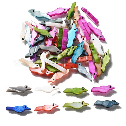 Бусины из натуральных пресноводных ракушек SHEL-Q008-87-1