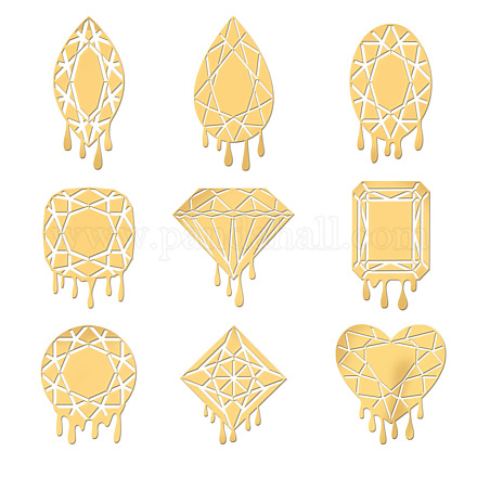 Никелевые декоративные наклейки DIY-WH0450-092-1