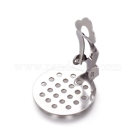 Фурнитура для сережек-клипс из нержавеющей стали STAS-L207-18P-1