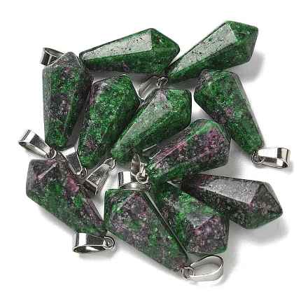 Подвески из окрашенного натурального мрамора с острыми краями G-B127-15P-04-1