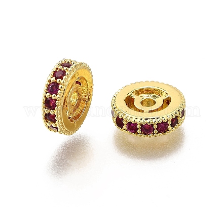 Латунные микро проложить кубического циркония бусы KK-C106-24B-01-1