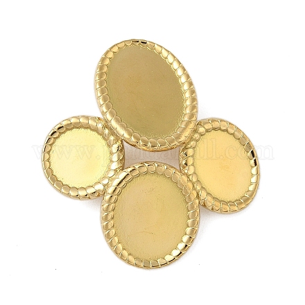 Оправы для подвесок из нержавеющей стали 304 в виде кабошонов STAS-D376-21G-1