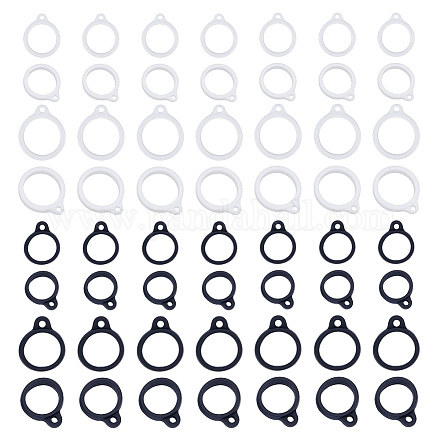 60шт. 4-х стильный силиконовый кулон SIL-CP0001-06-1