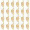304 Stainless Steel Charms, Leaf, Golden, 14.5x6x1mm, Hole: 1.2mm, 60pcs/box