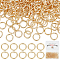 300Pcs Brass Jump Rings, Open Jump Rings, Long-Lasting Plated, Round Ring, Real 14K Gold Plated, 7x1mm, 18 Gauge, Inner Diameter: 5mm