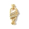 Brass Micro Pave Cubic Zirconia Lobster Claw Clasps, with Cord End, Rack Plating, Long-Lasting Plated, Lead Free & Cadmium Free, Real 18K Gold Plated, 25mm, Clasp: 17x11x4.5mm