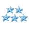 Handmade Lampwork Home Decorations, Starfish Ornaments for Gift, Light Sky Blue, 22~23x23~24x6mm
