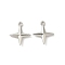 Alloy Pendants, Rack Plating, Star Charms, Platinum, 16x14x3mm, Hole: 1.2mm