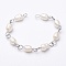 Pearl Handmade Beaded Chains, Unwelded, for Necklaces or Bracelets Making, with 304 Stainless Steel Findings, Stainless Steel Color, 39.37 inch(1m)
