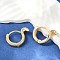 Brass Hoop Earrings, Snake, Real 18K Gold Plated, 12.5x4.5x15mm