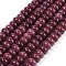Dyed Natural White Jade Beads Strands, Rondelle, Purple, 10x6mm, Hole: 1.2mm, about 63pcs/strand, 14.88''(37.8cm)