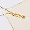 304 Stainless Steel Word Constellation Pendant Necklaces, Real 18K Gold Plated, Aries, 17.72 inch(45cm)