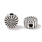 Tibetan Style Alloy Beads, Lead Free and Cadmium Free, Flower, Antique Silver, 5.5x5.5x3mm, Hole: 1mm