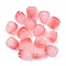 Opaque Acrylic Beads, Bud, with Glitter Powder, Rack Plating, Light Coral, 9x8.5mm, Hole: 1.5mm
